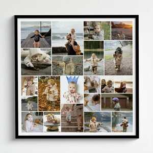 Ontwerp jouw persoonlijke familie fotocollage als poster en bewaar herinneringen