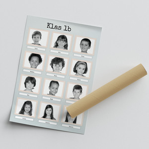 Maak zelf retro zwart-wit collage! Perfect voor schoolklas of kindergroep herinneringen.