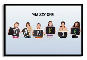 Fotocollage: Kinderen zeggen "Dankje!" – Personaliseer voor leraren en ouders