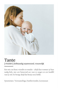Ontwerp je persoonlijke 'Tante' definitieposter met liefdevolle tekst