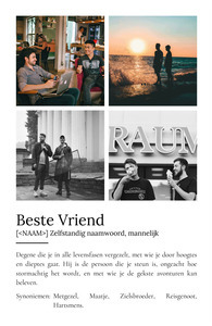 Personaliseerbaar Poster 'Beste Vriend' met jouw foto's en unieke definitie!