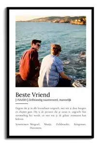 Personaliseerbaar Poster 'Beste Vriend' met jouw foto's en unieke definitie!
