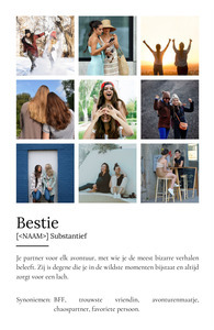 Ontwerp je persoonlijke Bestie-definitieposter met foto's en aanpassingen