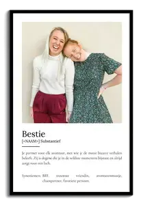 Ontwerp je persoonlijke Bestie-definitieposter met foto's en aanpassingen