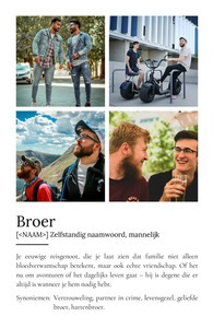 Maak je eigen gepersonaliseerd Bruder definitieposter met foto als uniek cadeau!