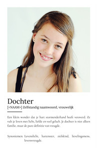 Creëer jouw persoonlijke dochter definitie poster: voeg foto 's en tekst toe!
