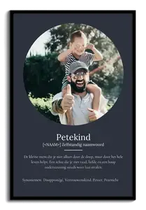 Maak jouw persoonlijke Patenkind Definiteer-Poster met eigen foto's en tekst!