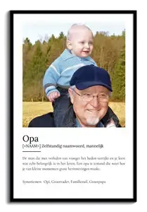 Creëer jouw eigen 'Opa' Duden-stijl poster met persoonlijke foto en tekst!