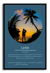 Personaliseerbaar 'Liefde' Definitieposter – Jouw unieke cadeau!
