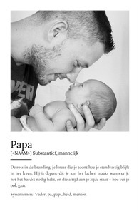 Maak een persoonlijk Papa-Definitionsposter met eigen foto!