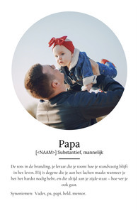 Maak een persoonlijk Papa-Definitionsposter met eigen foto!