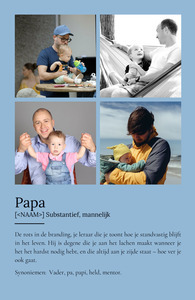 Maak een persoonlijk Papa-Definitionsposter met eigen foto!