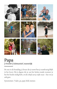 Maak een persoonlijk Papa-Definitionsposter met eigen foto!