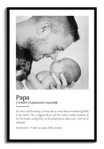 Maak een persoonlijk Papa-Definitionsposter met eigen foto!