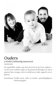 Personaliseerbaar Duden-stijl Definitiesposter voor ouders met jouw foto!