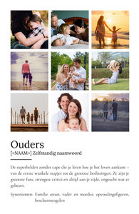 Personaliseerbaar Duden-stijl Definitiesposter voor ouders met jouw foto!