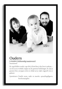 Personaliseerbaar Duden-stijl Definitiesposter voor ouders met jouw foto!