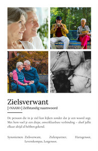 Personaliseer je "Soulmate" Duden-stijl poster met fotocollage en betekenisvolle tekst!