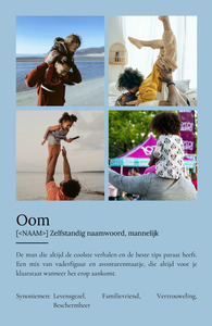 Maak een gepersonaliseerd Onkel definiëringsposter met jouw foto's