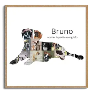 Creëer jouw unieke Boxer hond fotocollage - gepersonaliseerd voor jou