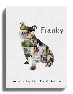 Creeër Jouw Bulldog Fotocollage - Voeg Eigen Tekst Toe