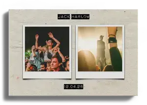 Maak je concert fotocollage met naam, locatie en datum