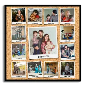 Creëer jouw Polaroid fotocollage met uniek centeraanzicht en speelse achtergrond!
