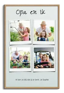 Polaroid fotocollage cadeau voor Opa – ontwerp nu met je eigen foto's en tekst