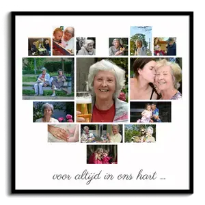 Ontwerp je eigen hartvormige poster: Beken liefde aan oma!