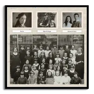 Creëer je eigen retro schoolfoto-collage - Unieke herinnering aan schooltijd!