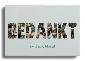 Ontwerp jouw unieke DANKE fotocollage als persoonlijk poster cadeau