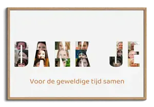 Ontwerp jouw unieke DANKE fotocollage als persoonlijk poster cadeau