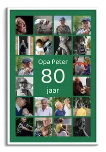 Fotocollage 80 jaar – Ontwerp je persoonlijk cadeau voor 80e verjaardag, opa/oma, jubileum