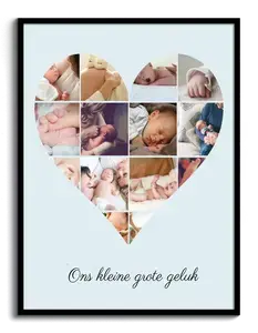 Creëer je eigen hartcollage: perfect voor baby's en uniek als kraamcadeau!