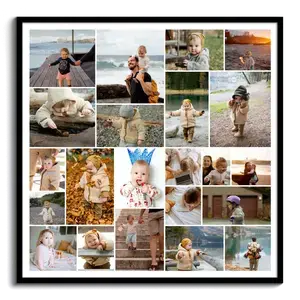 Ontwerp jouw persoonlijke familie fotocollage als poster en bewaar herinneringen