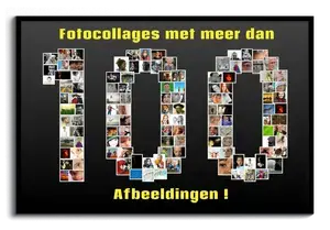 Maak je eigen stijlvolle 100-cijferige fotocollage voor je jubileum, tot wel 250 foto's!