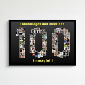 Maak je eigen stijlvolle 100-cijferige fotocollage voor je jubileum, tot wel 250 foto's!