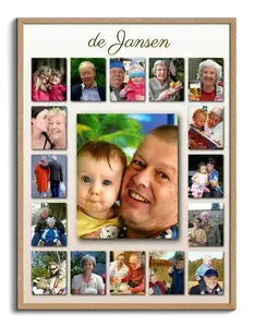 Familie Fotocollage Poster Maak zelf jouw unieke fotogeschenk