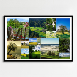 Ontwerp je landschapsfotocollage – premium print als poster of canvas, vier seizoenen