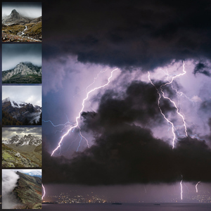 Fotocollage Natuur & Weer - ontwerp je mist- en onweer-collage, bestel premium print