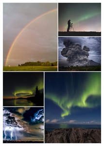 Natuur-fotocollage printen: ontwerp nu jouw premium noorderlicht, watervallen, regenbogen