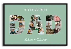 Fotocollage met 'We LOVE YOU DAD' design