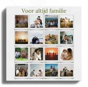 Maak je familie Polaroid-collage – met tekst für collage en elke Polaroid