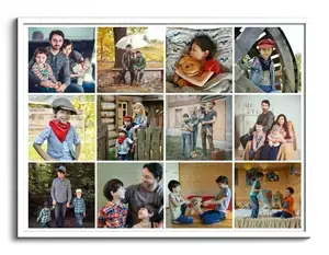 Creëer jouw elegante familiefotocollage in een klassiek vogelvlucht rasterontwerp