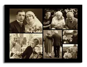Maak jouw persoonlijke vintage fotocollage, perfect voor romantische herinneringen!