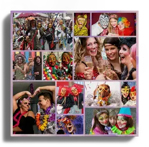 Maak je carnaval fotocollage – verzamel familie & kinderen, voeg tekst toe en bestel