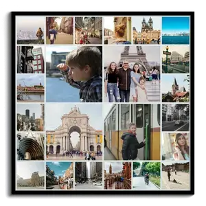 Maak je eigen vierkante vakantiefotocollage op Alu-Dibond