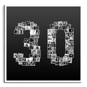 Maak jouw unieke '30'-fotocollage met jouw favoriete herinneringen