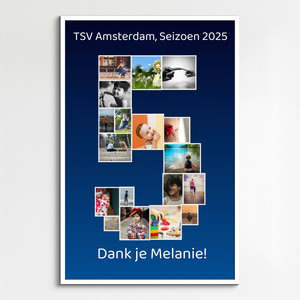 Persoonlijke Fotocollage als Getal - Maak je unieke herdenkingsposter