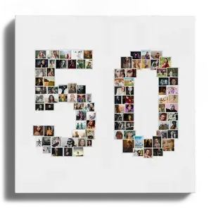 Creëer je unieke fotocollage '50' voor verjaardag of gouden huwelijk!